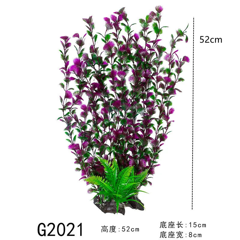 24-52cm Large Aquarium Plants Plastic Grass Fish Tank