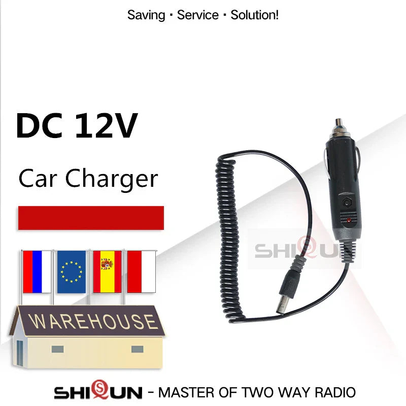 DC12V Car Charger Cable for BaoFeng UV-9R Pro