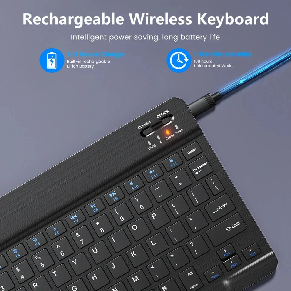 Spanish French Bluetooth Wireless Keyboard Azerty Russian Korean