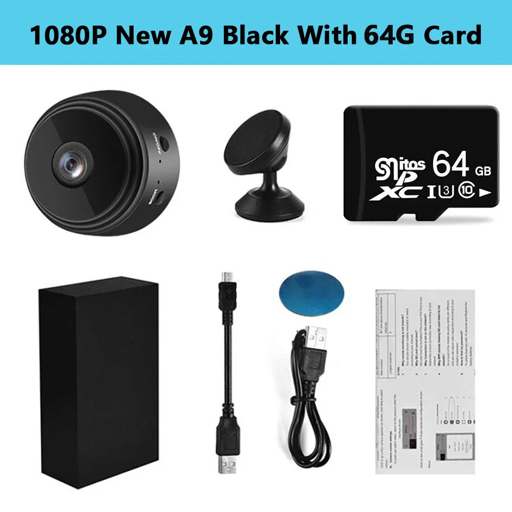 2024 Upgraded A9 Mini WiFi Camera FullHD 1080p