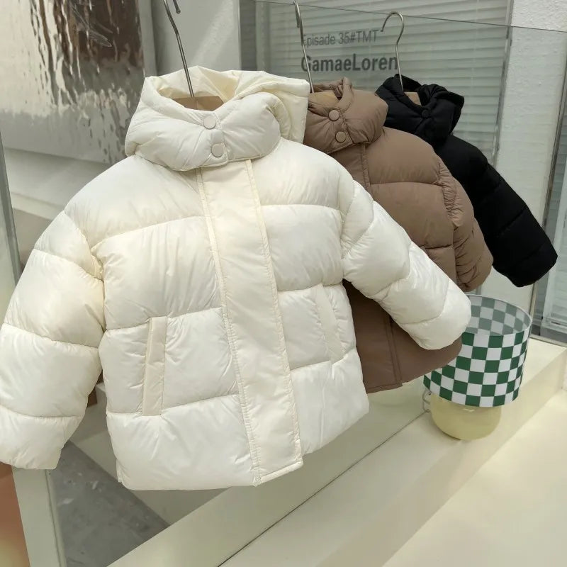 MILANCEL Winter Kids Parkas Korean Style Girls Fur