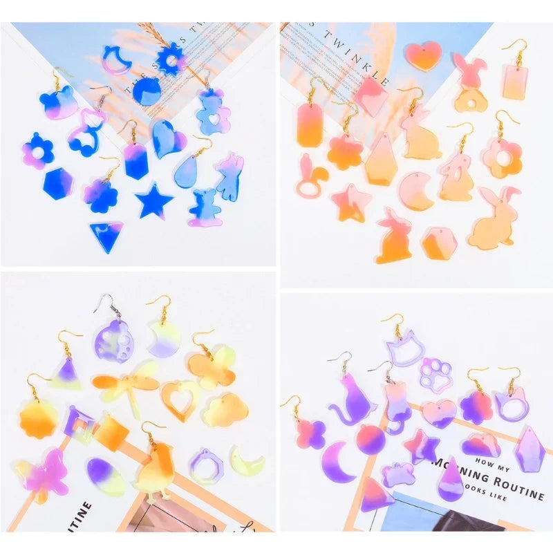 DIY Geometric Animal Shaped Earrings Silicone Mold with