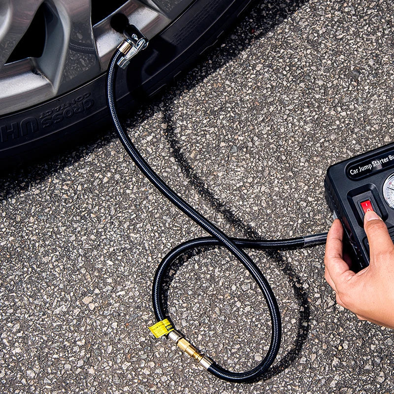 JF.EGWO Car Tire Inflator Hose Inflatable Air Pump