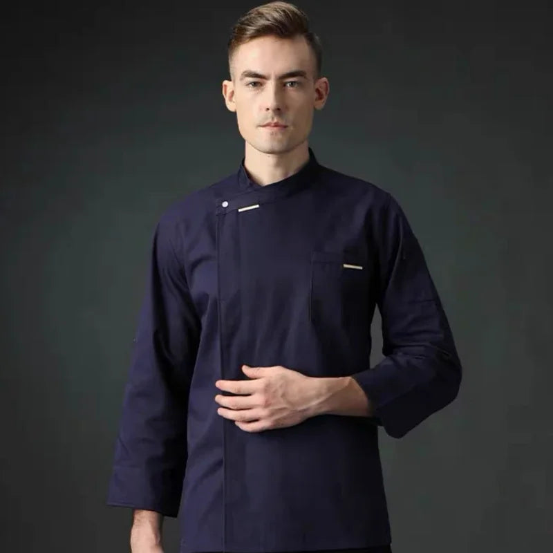 Unisex Chef Jacket ShortLong Sleeve Men Women Crossover