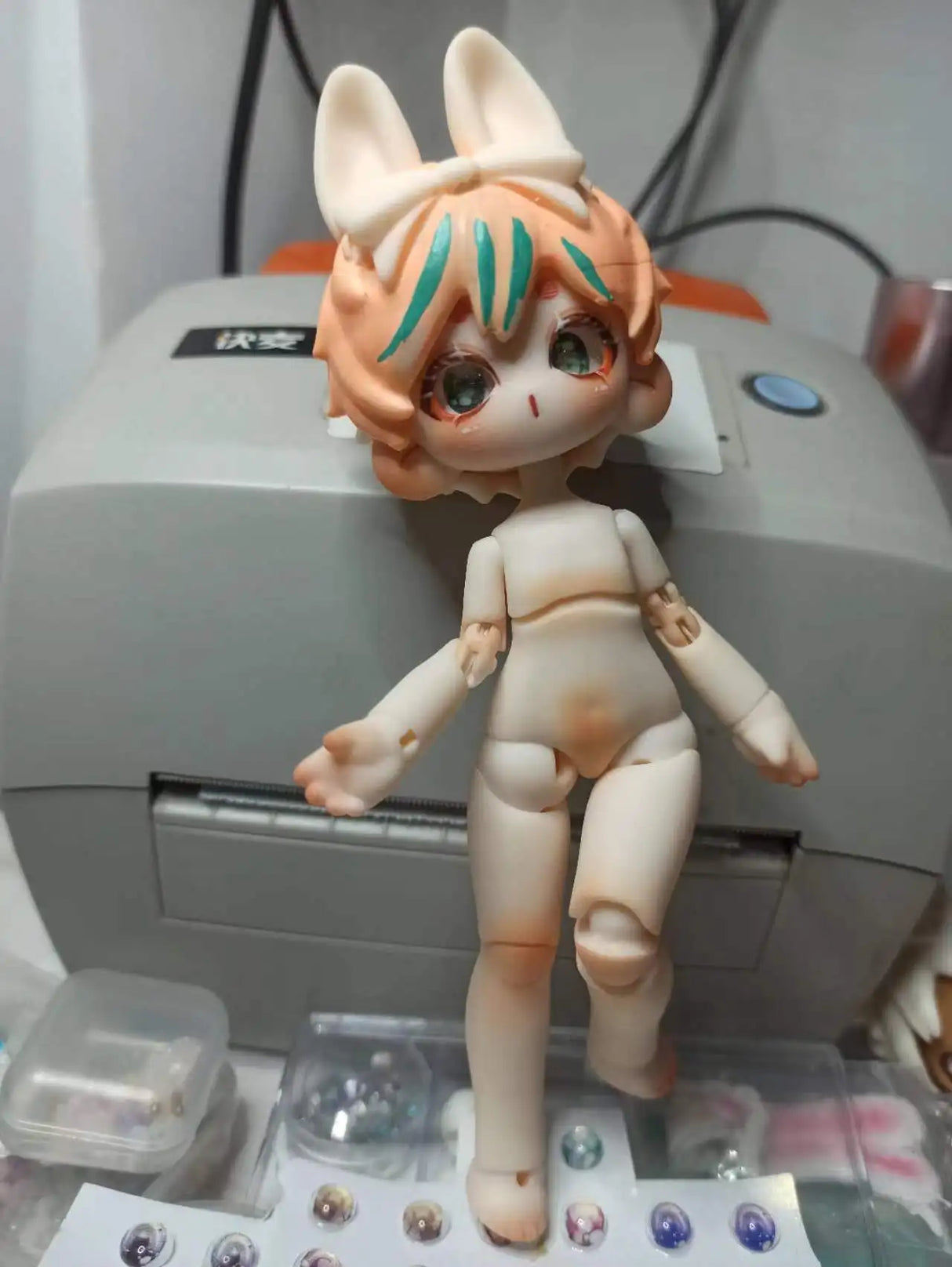 BJD girl's doll Bunny joint doll 18cm elf