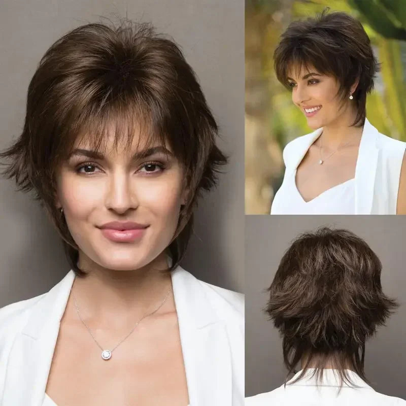 Women's Fashion Short Synthetic Wigs Pixie Cut Blonde