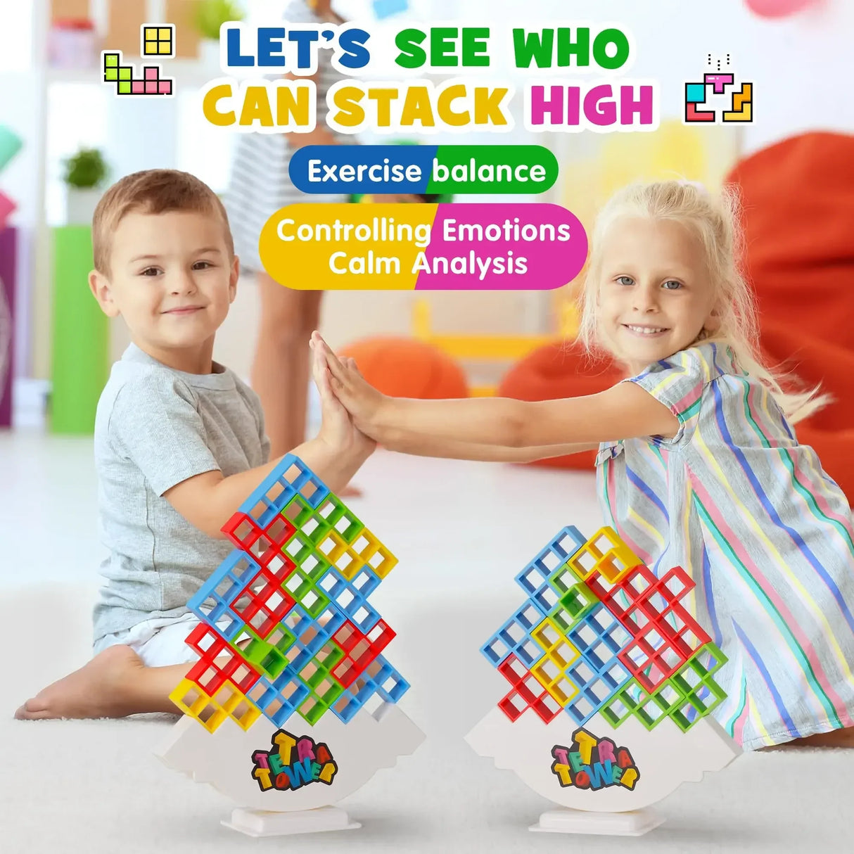 48PCS Balance Toys Stacked Tower Board Game Stacking