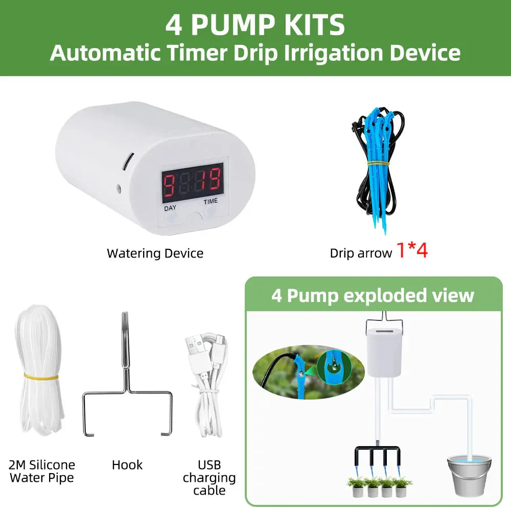 Automatic Plant Flower Watering Pump Home Sprinkler Drip