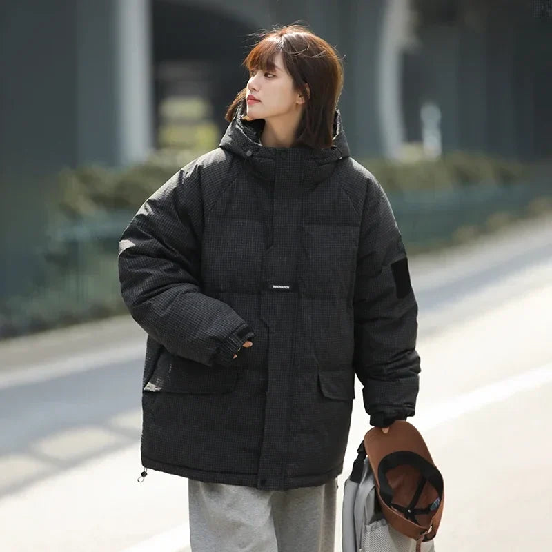 2023Winter High Quality Down Jacket Men Hooded Zip-Up