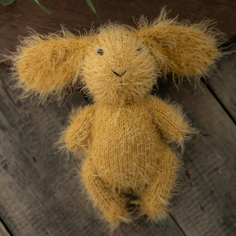 Hand-Knitted Bunny Toys Newborn Photography Props Fluffy Stuffed Rabbit Dolls for Newborn Props Baby Photography Accessories