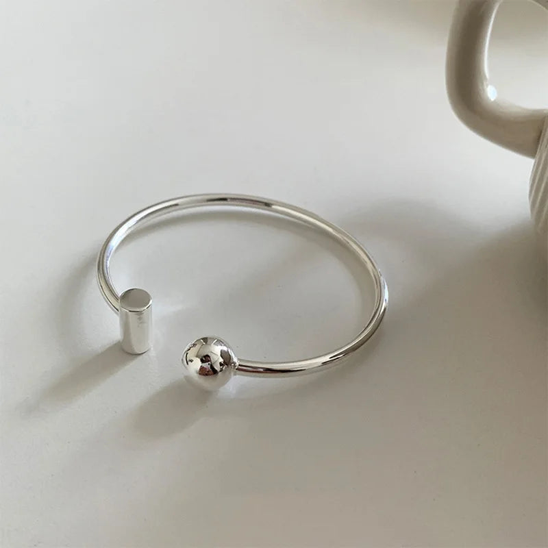 100% Solid 925 Sterling Silver Metal Strip Ball