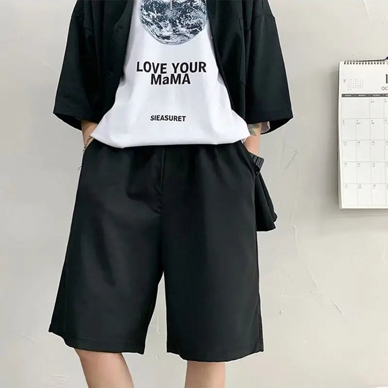 Summer Men's Sets Half Sleeve Blazer Suits Solid