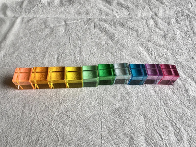 New Design Montessori Toys See Through Rainbow Lucite