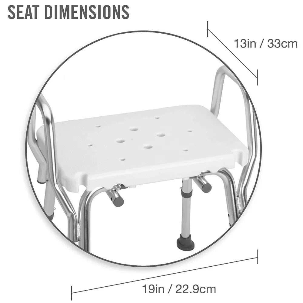Shower Chair, 16-20"H, 19 x 13 Seat, 350