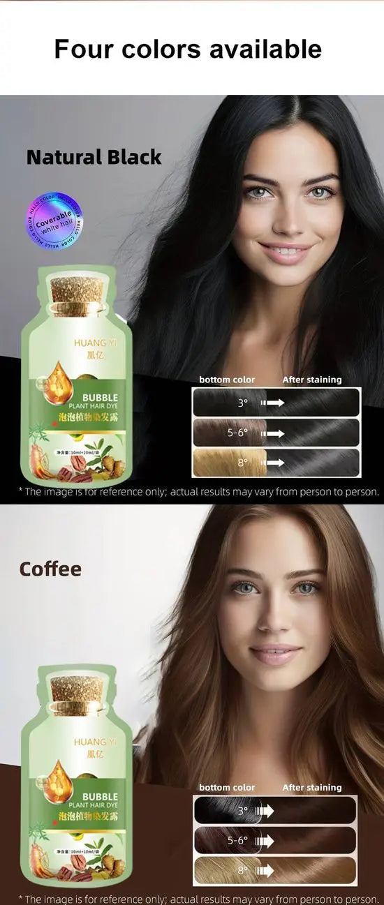 Plant ingredients hair coloring shampoo Hair Dye Shampoo