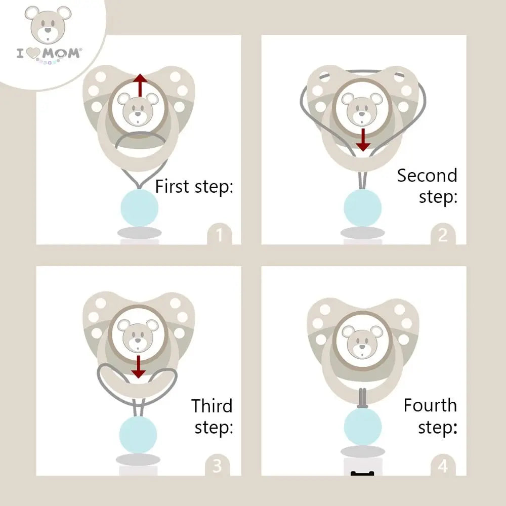 Soother Chain Dummy Clips Crochet Animal Pacifier Clips