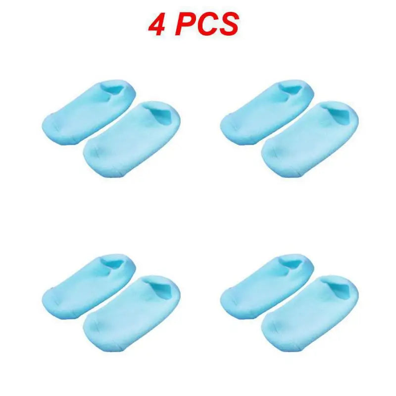 1~4PCS Reusable SPA Gel Socks Moisturizing Whitening Exfoliating