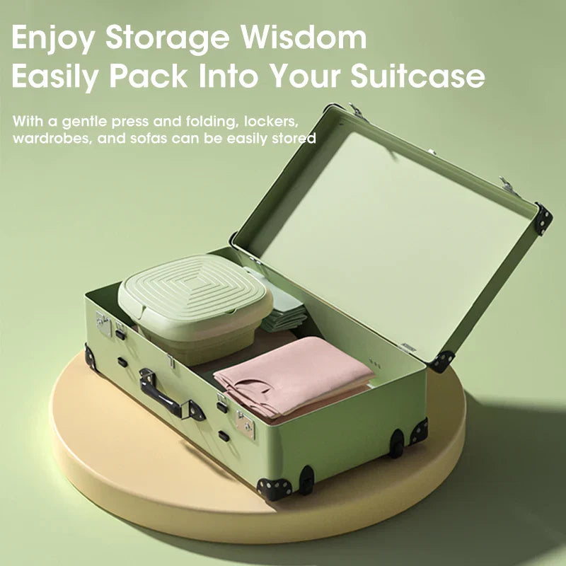 Portable Washing Machine Folding With Dryer Bucket Clothes