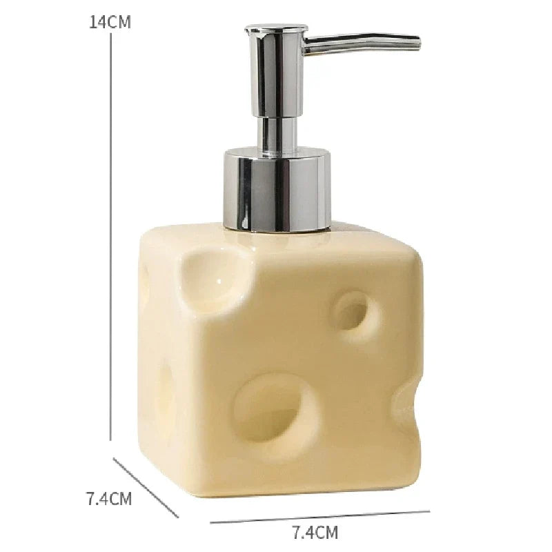 European Creative Cheese Soap Dispenser Ceramic Emulsion Bottle