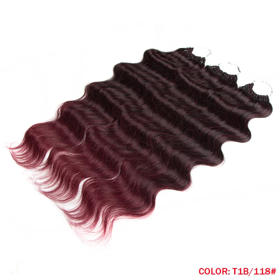 FASHION IDOL 24 Inch Body Wave Crochet Hair