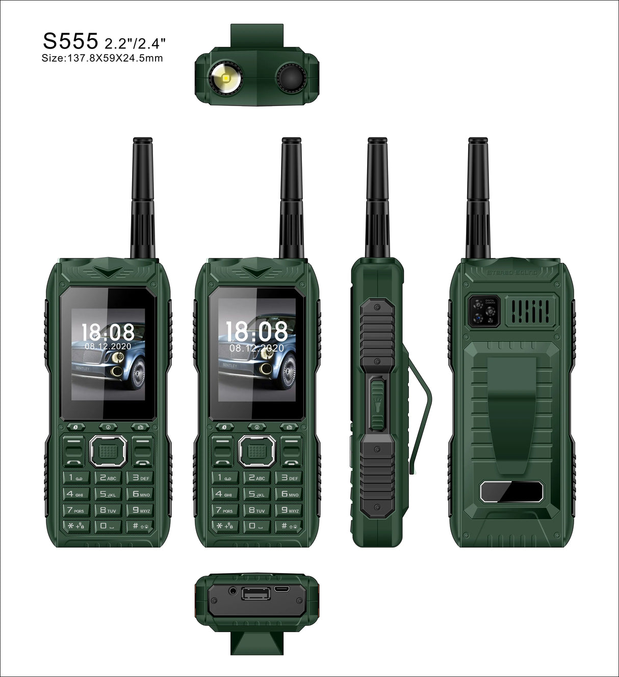 Good Signal Strength Durable Outdoor Mobile Phone Large