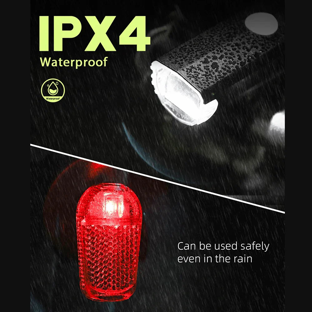 FUNWICT Bicycle Light Set USB StVZO Headlight LED