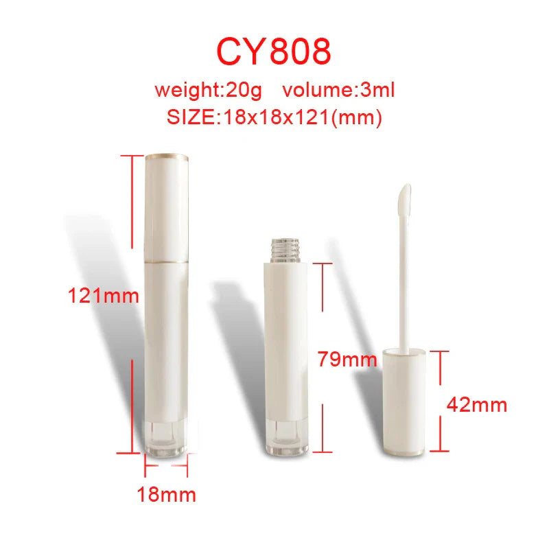 3ml White Empty Lip Gloss Tube DIY Lipstick