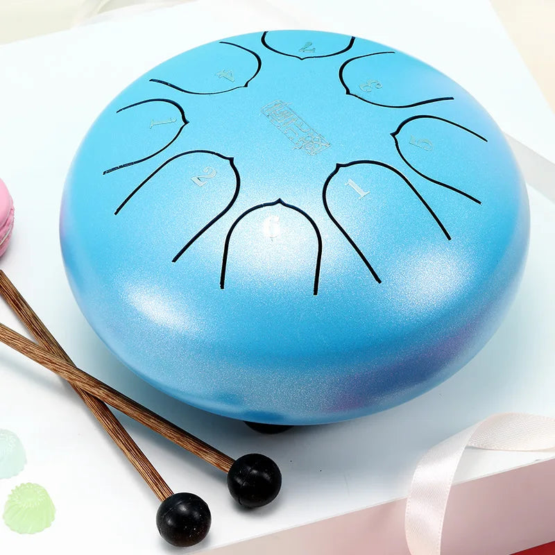 Hluru Glucophone Steel Tongue Drum 6 Inch 8