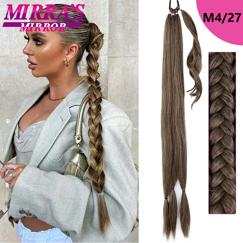 28 Inch Long DIY Braided Ponytail Extension with