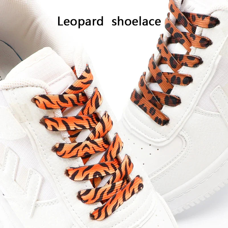 Animal Pattern Shoelaces Flat AF1AJ Sneakers Shoe laces