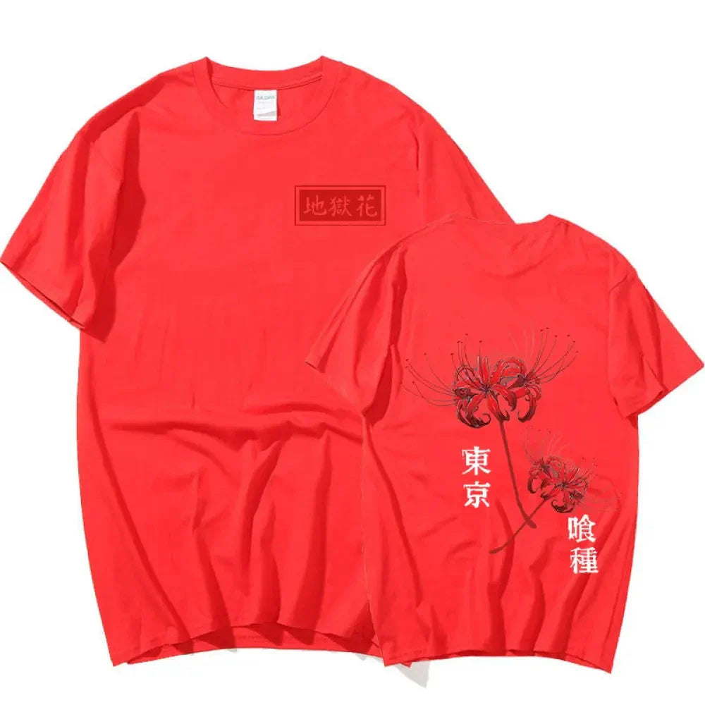 Anime Tokyo Ghoul Spider Lily T-shirt Men Women