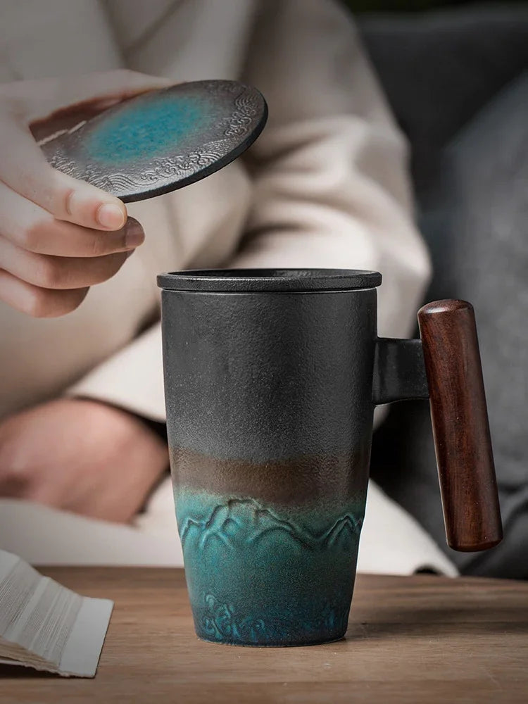 Creative Retro Mug Ceramic Large Tea Cup Coffee