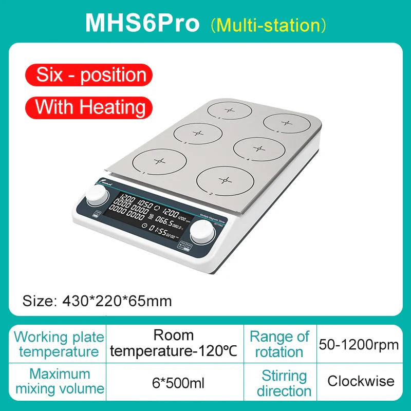 JOANLAB Multi-station Magnetic Stirrer Digital Display Laboratory Stirrer