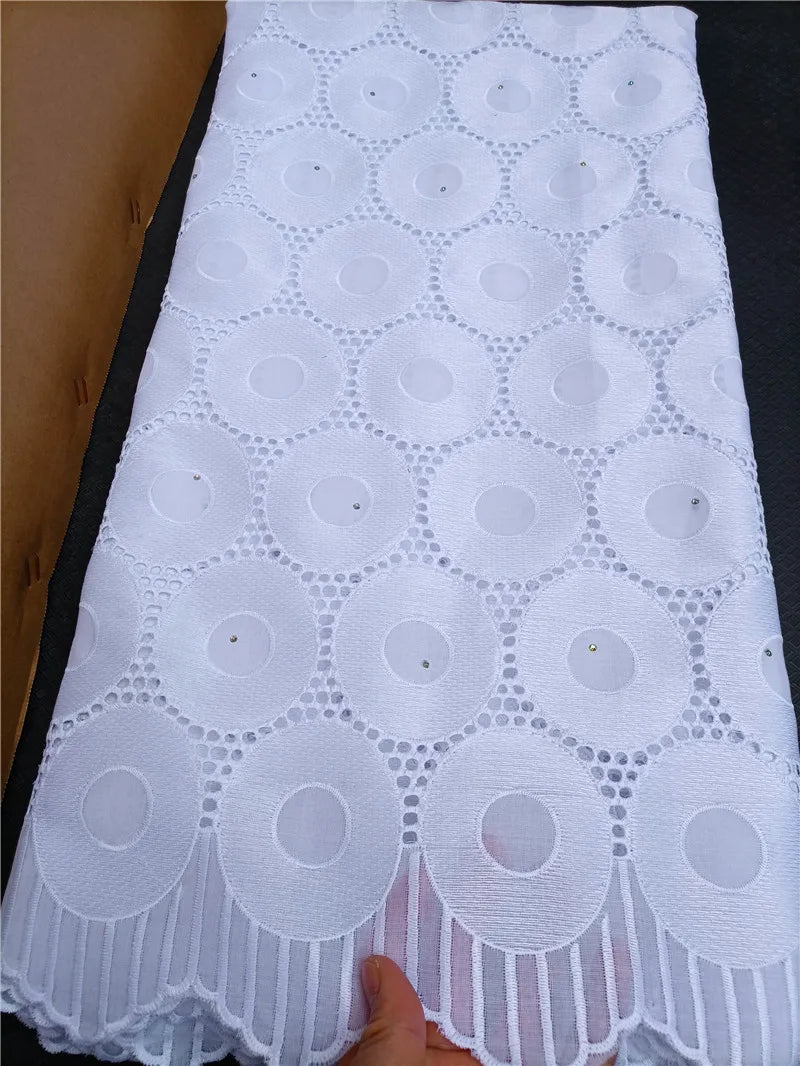 white lace fabric 5 yards nigerian lace fabric