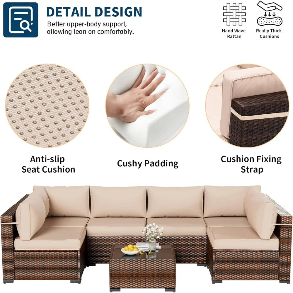 Patio Furniture Sets, Modular Rattan Outdoor Patio Sectional