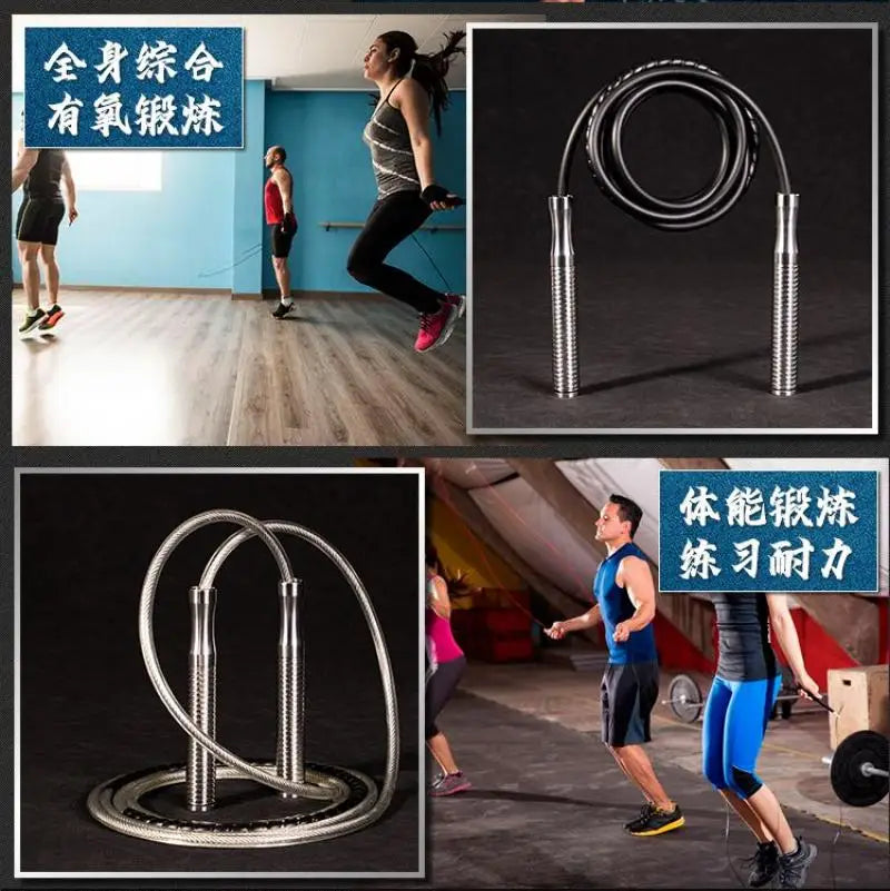 Adjustable Length Adult Steel Wire Skipping Rope for