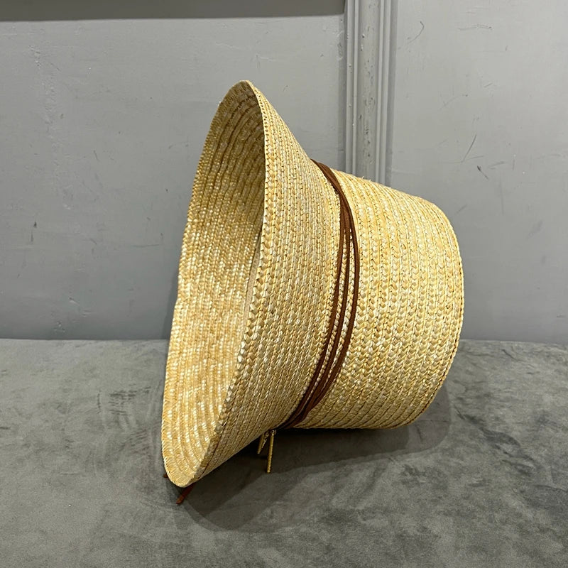 RB Straw bucket Hat for women Retro Elegant