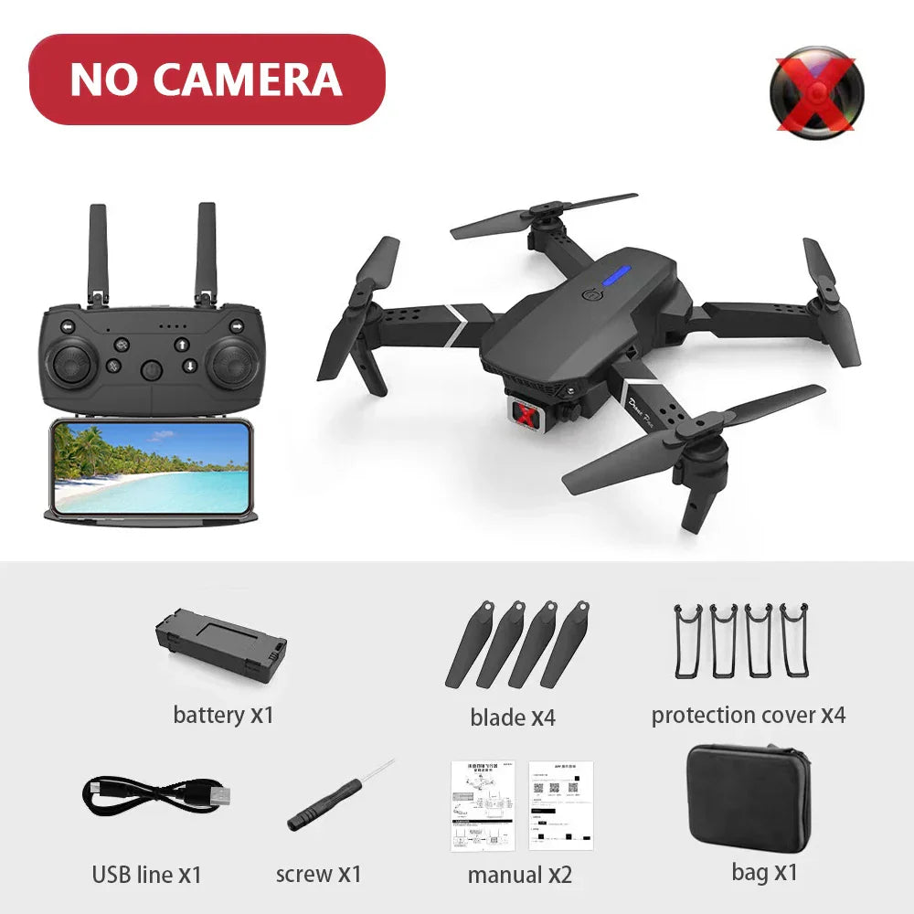 E88 Pro Drone Camera Hd 4k Professional Rc