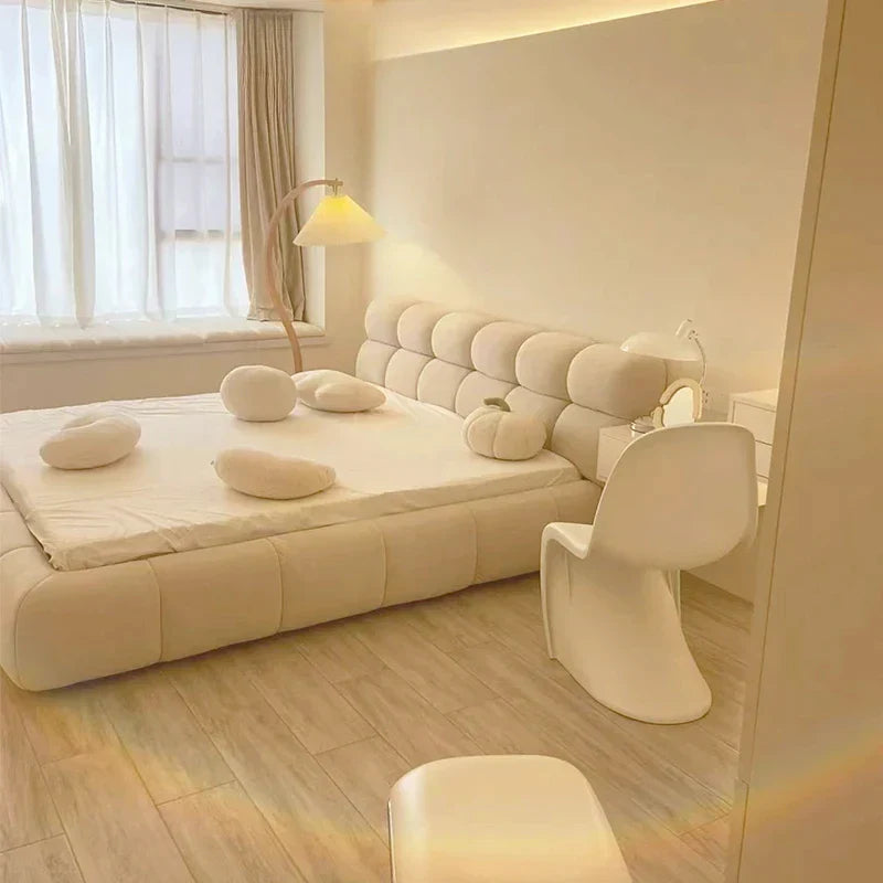 Modern Whitr Set Bed Soft Wood Small Large