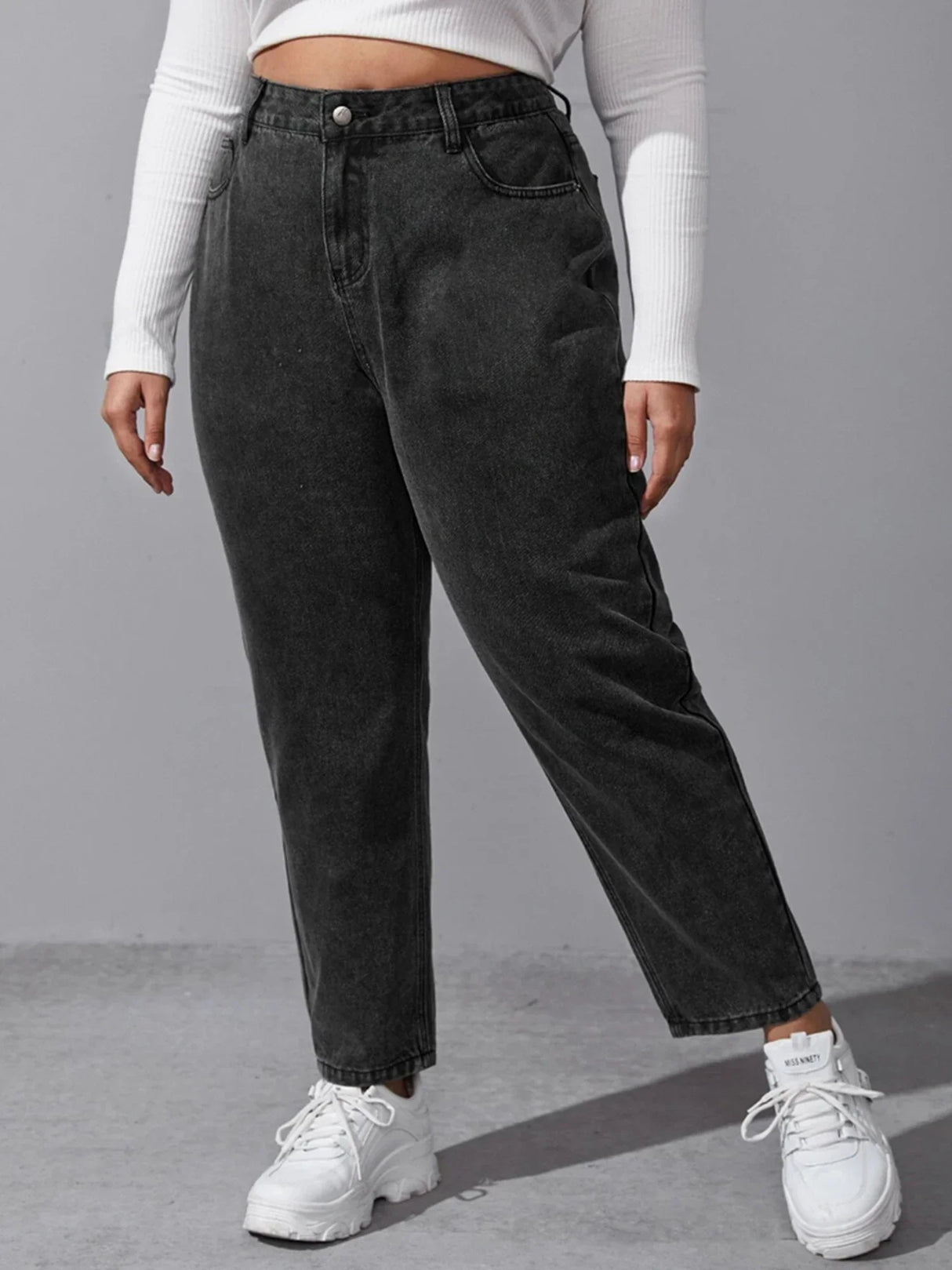 Plus Size Women Autumn Washing loose stretchy pant
