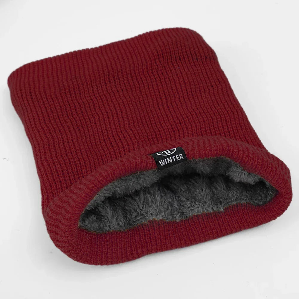Solid Winter Plush Muffler Woolen Knitting for Women