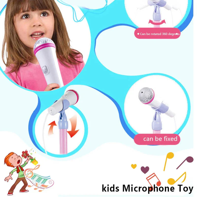 Kids Microphone with Stand Karaoke Song Machine Music