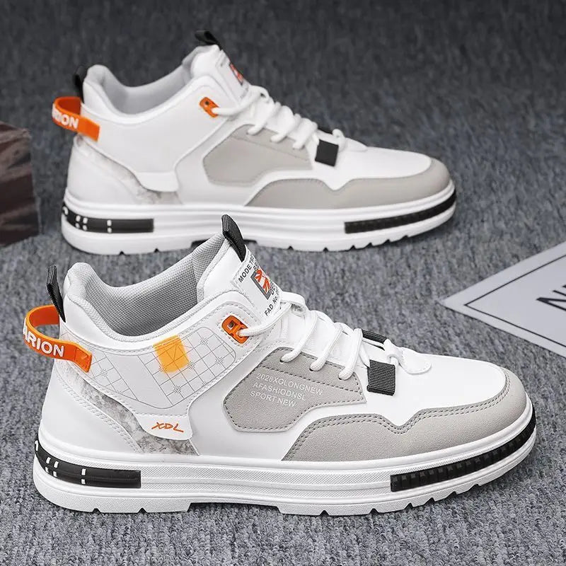 Men's Platform Shoes Laceup Mens Vulcanized Shoes Comfortable