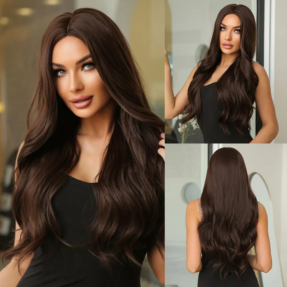 Black Wave Wigs for Women Long Natural Curly
