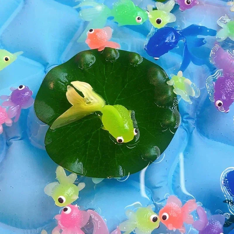 Children's 6Pcs/Set Kawaii Simulation Rubber Goldfish Baby Bath