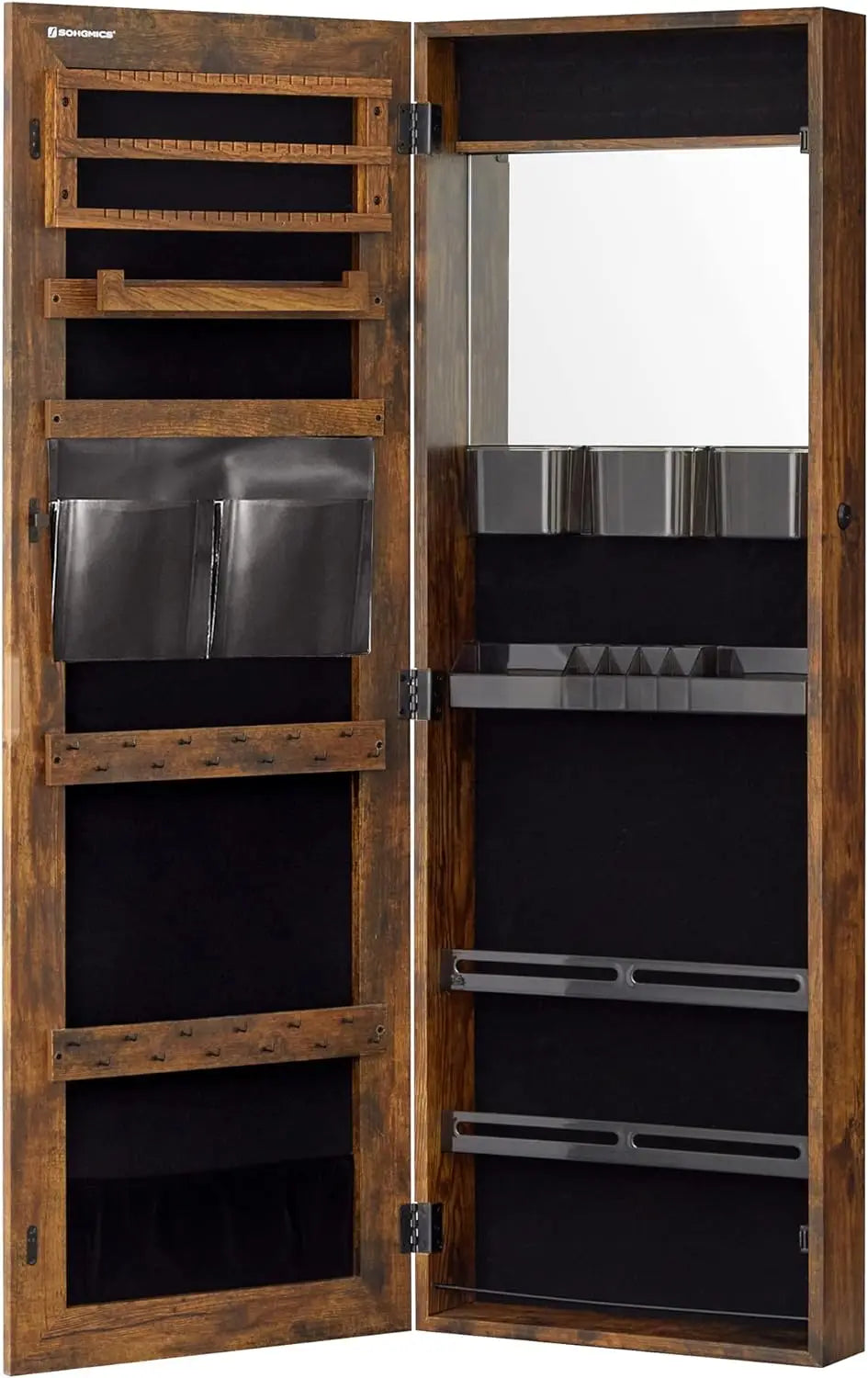 SONGMICS Jewelry Cabinet Armoire, Wall/Door Mount Storage Organizer