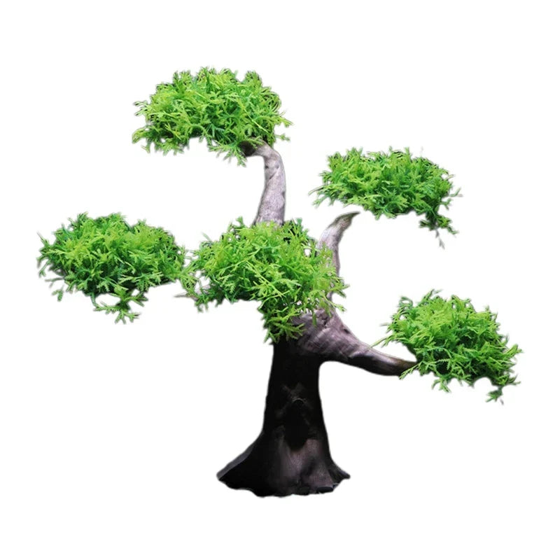 Green Artificial Tree for Aqua-Terrariums Plant Fish Bowl