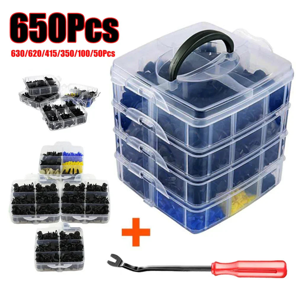 Car Plastic Fastener Clips Set with Box Mixed