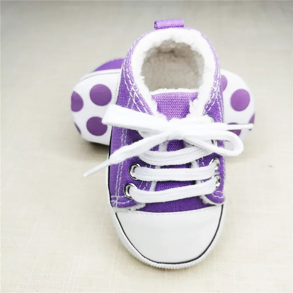 Baby Canvas Classic Sneakers Newborn Print Star Sports