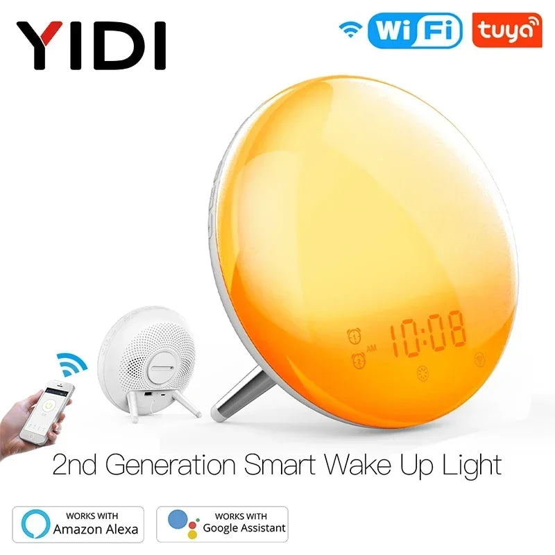 WiFi Smart Wake Up Light Workday Clock Sunrise